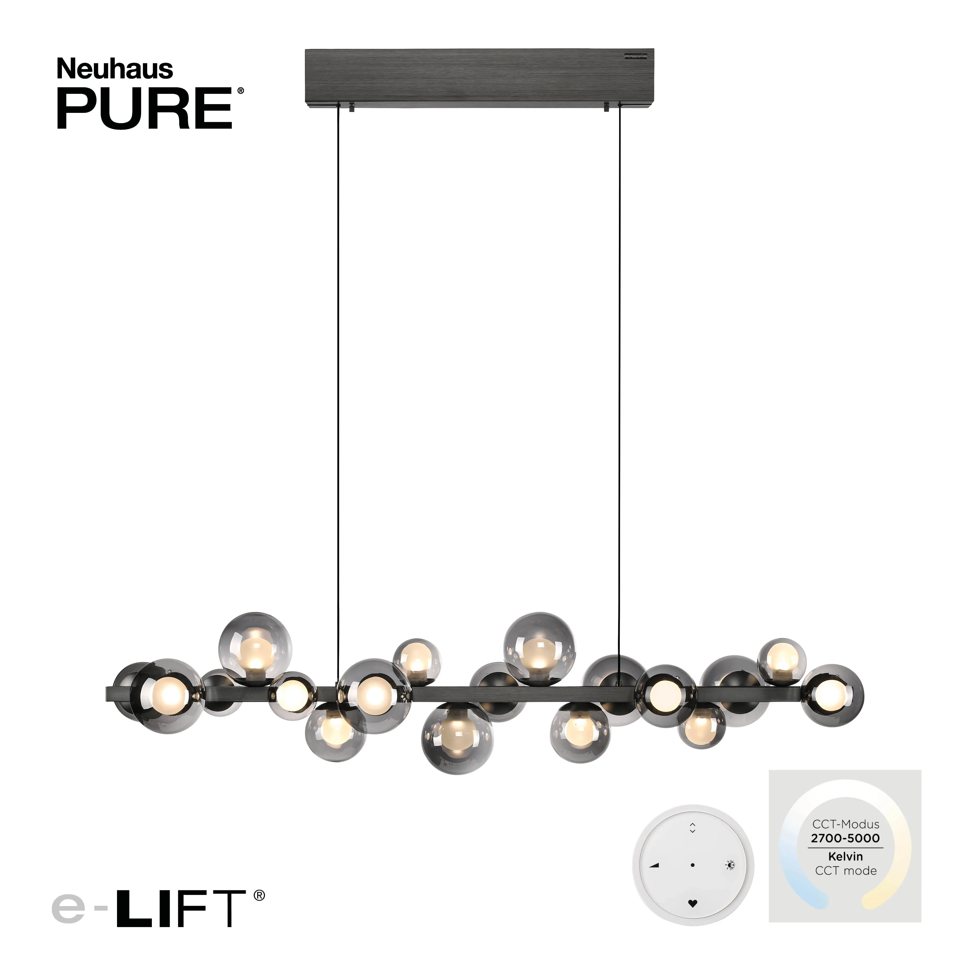 Lampa wisząca z funkcją windy PURE E-POPUP 2557-15 - Paul Neuhaus - obrazek 2