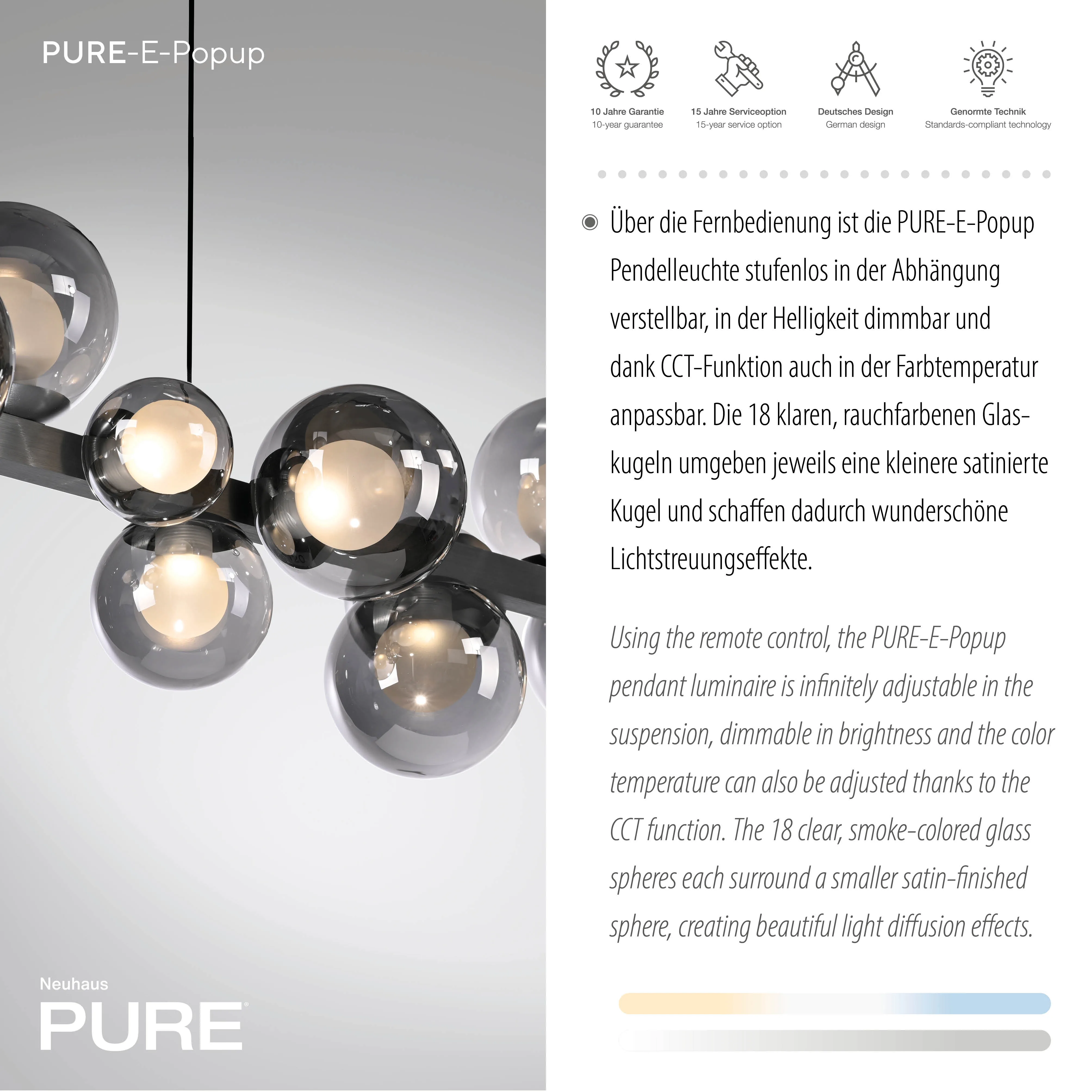 Lampa wisząca z funkcją windy PURE E-POPUP 2557-15 - Paul Neuhaus - obrazek 3