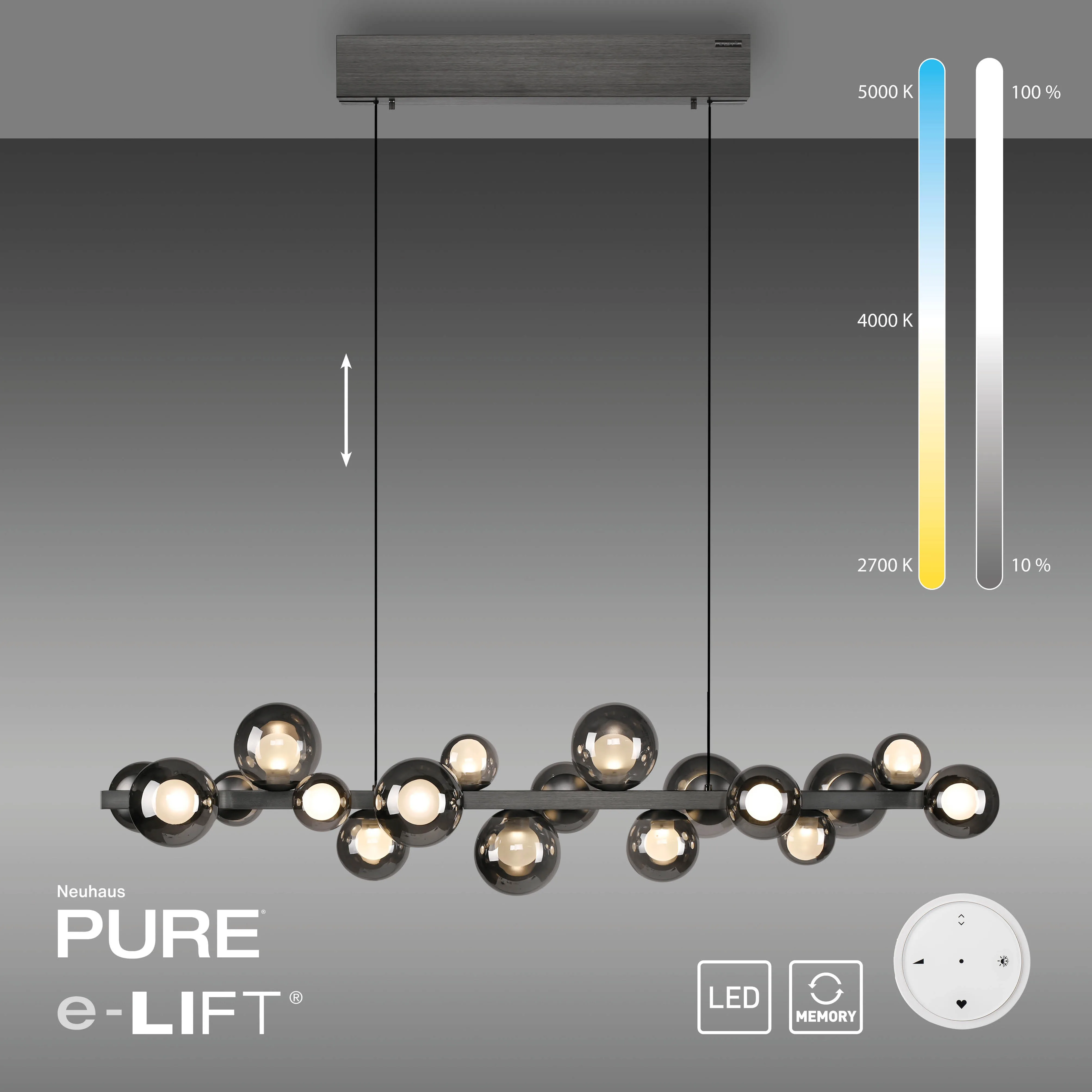 Lampa wisząca z funkcją windy PURE E-POPUP 2557-15 - Paul Neuhaus - obrazek 5