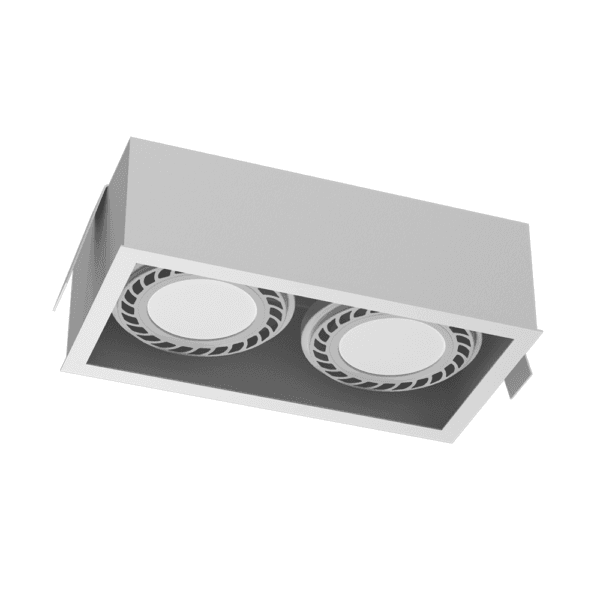 Lampa wpuszczana Cage in 1-2 - Biała 3275 - Antigo