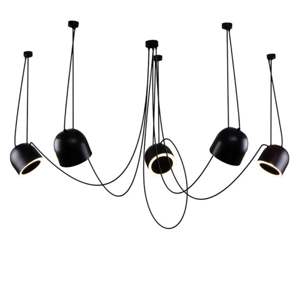 Lampa wisząca DOBO 5 - Czarna 9038 - Antigo