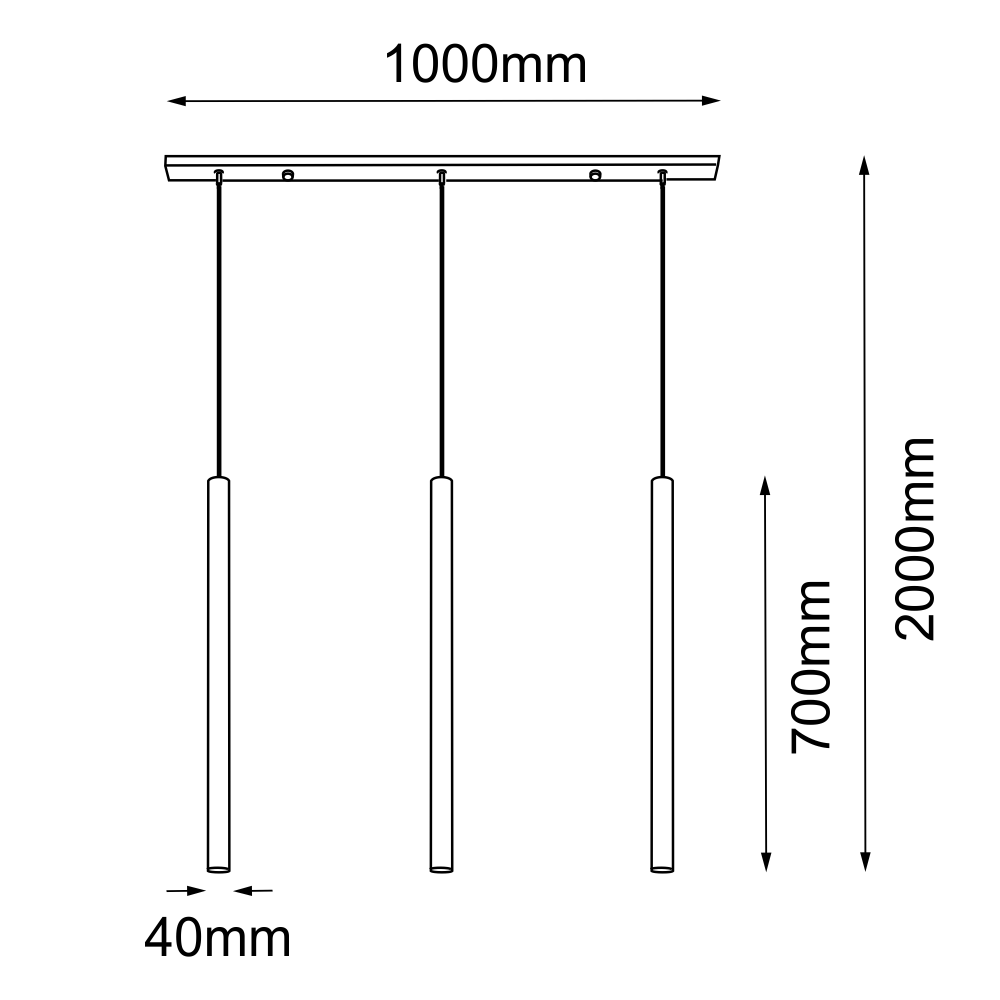 Lampa wisząca Akadi 3 - Mosiądz polerowany-biała (700 mm) 8886 - Antigo - obrazek 2