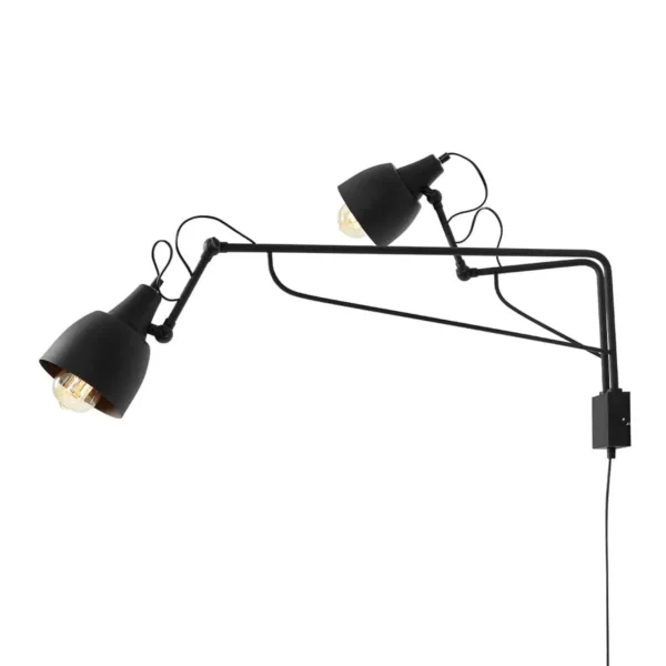Kinkiet podwójny loft SOHO 2 BLACK 1002D1 - Aldex