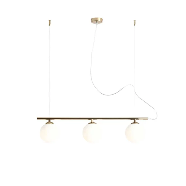 Lampa nad stół WISZĄCĄ BERYL GLASS 3 GOLD 1006E_30 - Aldex