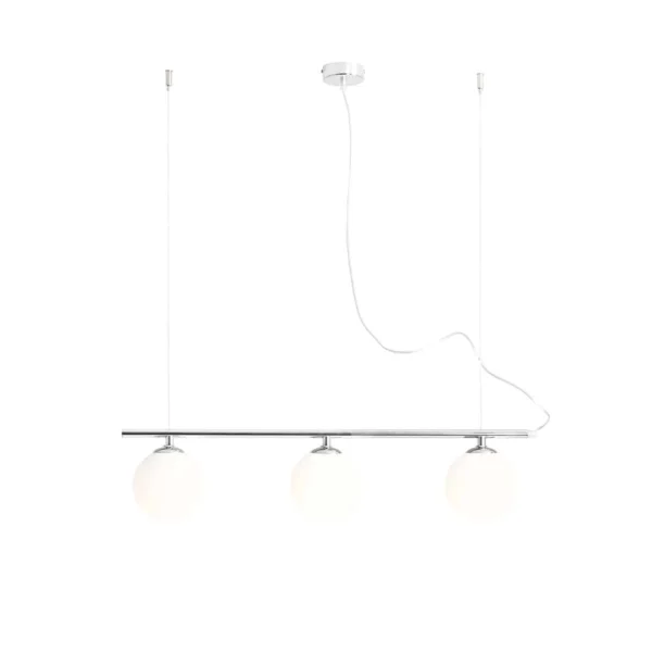 Lampa nad stół WISZĄCĄ BERYL GLASS 3 CHROME 1006E_4 - Aldex