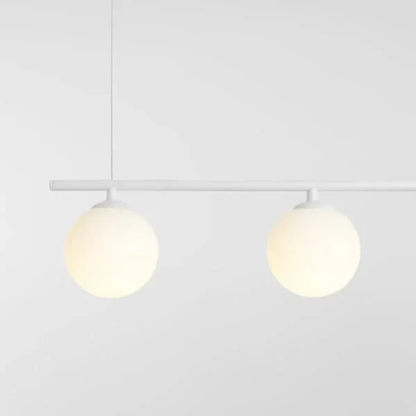 Lampa wisząca designerska BERYL GLASS 5 WHITE 1006F - Aldex