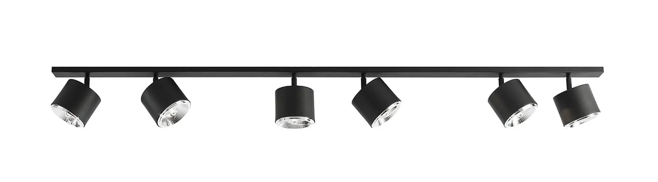 Plafon nowoczesny BOT 6 (3x2) BLACK 1047PL_K - Aldex