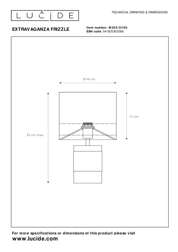 Lampa stołowa EXTRAVAGANZA FRIZZLE 10500/81/66 - Lucide - obrazek 6
