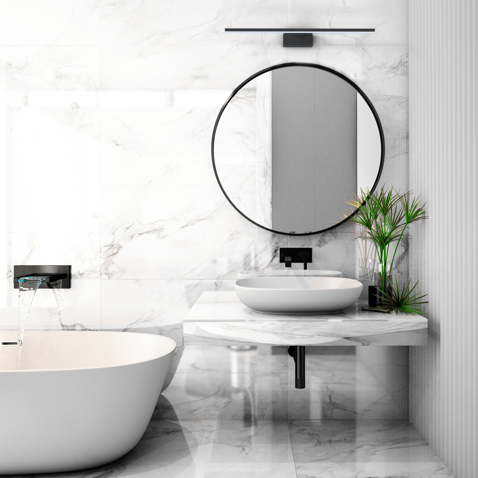 Kinkiet łazienkowy CEZANNE LED BLACK M 4000K IP44 10677 - Nowodvorski Lighting - obrazek 14