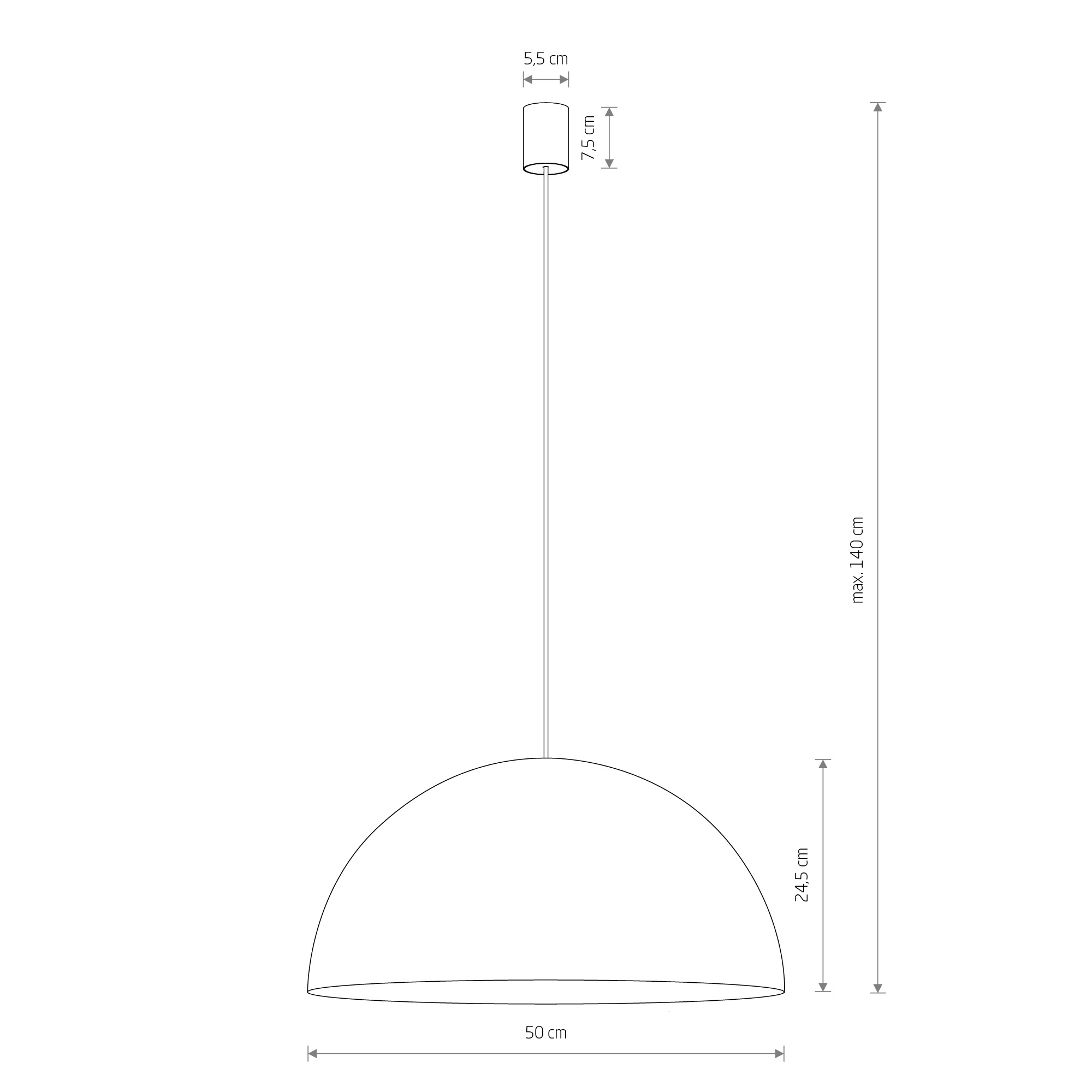Lampa wisząca HEMISPHERE HIT L Czarny 10703 - Nowodvorski Lighting - obrazek 12