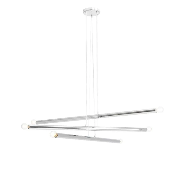 Lampa nad stół stylowa wisząca TUBO 6 CHROME 1072K4 - Aldex