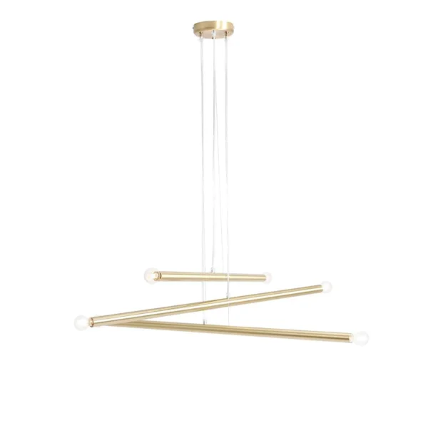 Lampa nad stół stylowa wisząca TUBO 6 BRASS 1072K40 - Aldex