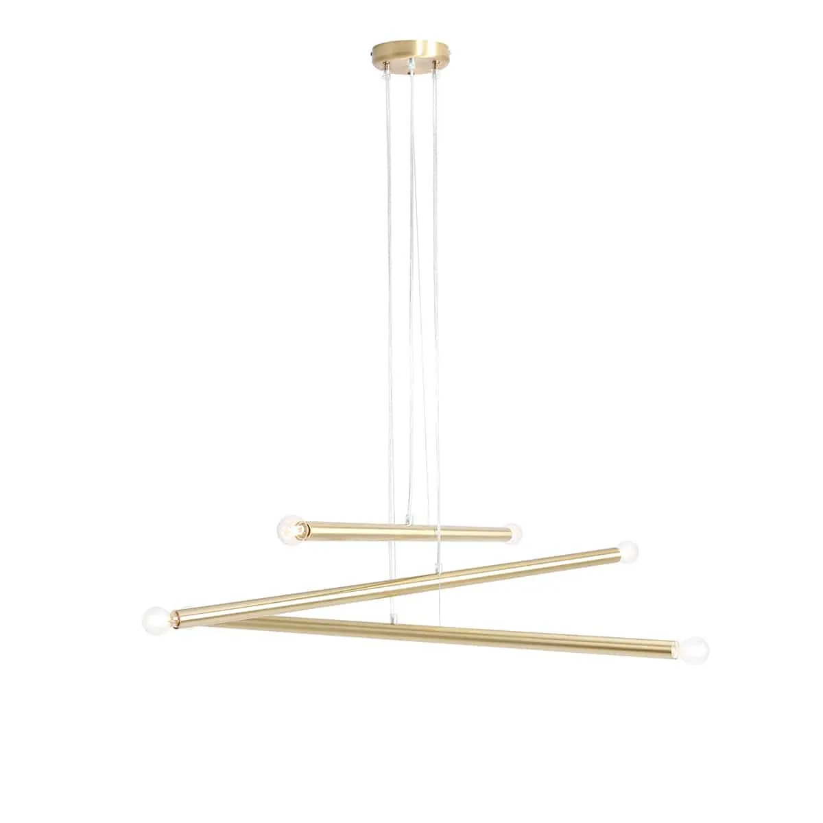 Lampa nad stół stylowa wisząca TUBO 6 BRASS 1072K40 - Aldex