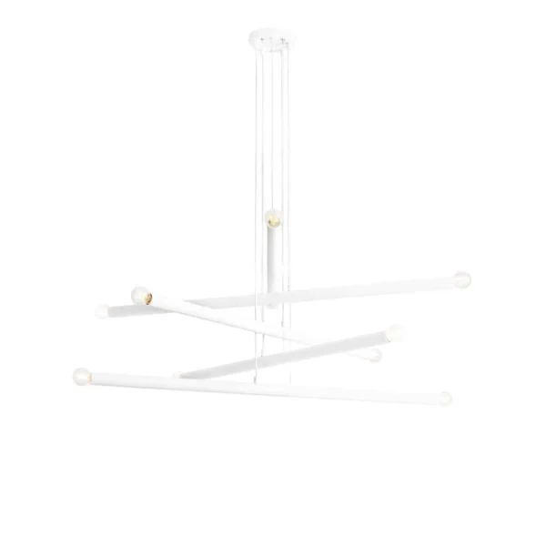 Lampa stylowa wisząca TUBO 10 WHITE 1072M - Aldex