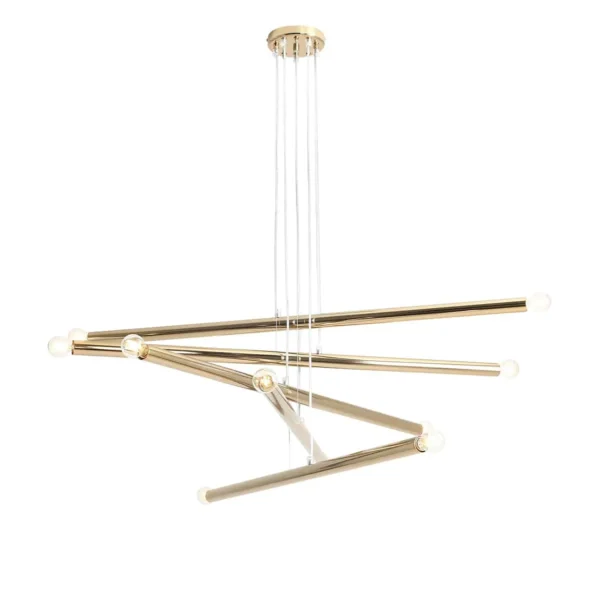 Lampa stylowa wisząca TUBO 10 GOLD 1072M30 - Aldex