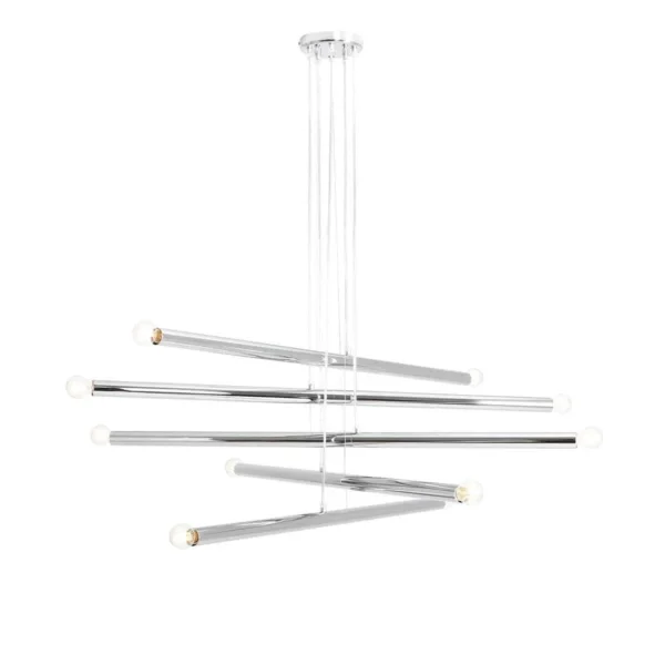Lampa stylowa wisząca TUBO 10 CHROME 1072M4 - Aldex
