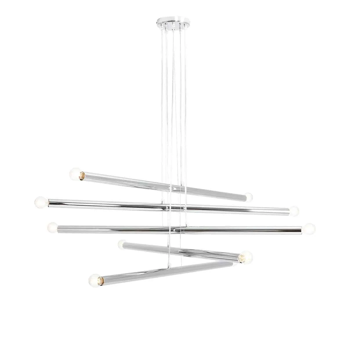 Lampa stylowa wisząca TUBO 10 CHROME 1072M4 - Aldex