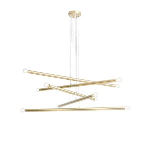 Lampa stylowa wisząca TUBO 10 BRASS 1072M40 - Aldex