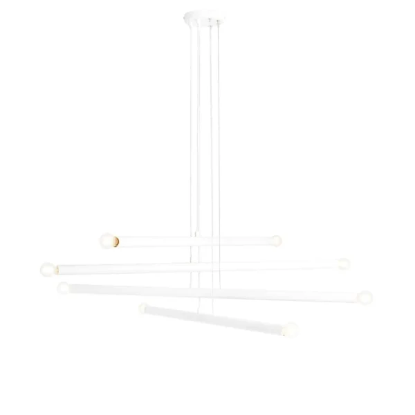 Lampa stylowa wisząca TUBO 8 WHITE 1072P - Aldex