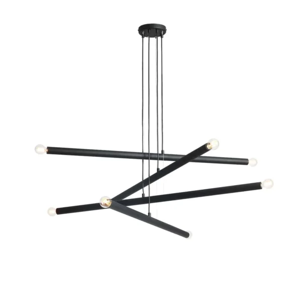 Lampa wisząca designerska TUBO 8 BLACK 1072P1 - Aldex
