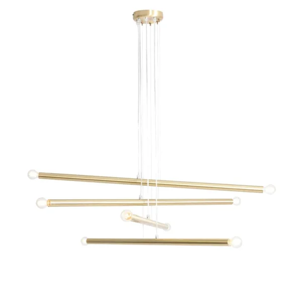 Lampa stylowa wisząca TUBO 8 BRASS 1072P40 - Aldex