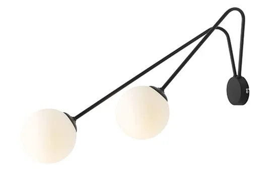 Kinkiet nowoczesny HOLM 2 BLACK LARGE 1082D1_L - Aldex