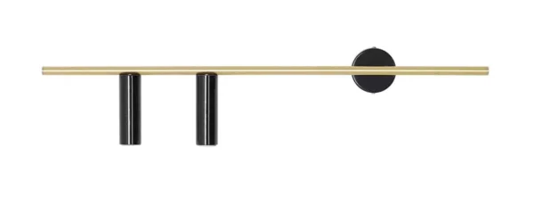 Kinkiet nowoczesny TREVO 2 BLACK BRASS (lewy) 1083D40 - Aldex
