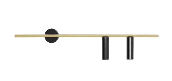 Kinkiet nowoczesny TREVO 2 BLACK BRASS (prawy) 1083D40_2 - Aldex
