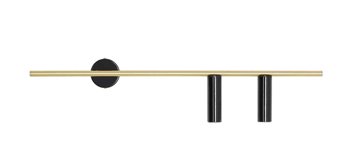 Kinkiet nowoczesny TREVO 2 BLACK BRASS (prawy) 1083D40_2 - Aldex