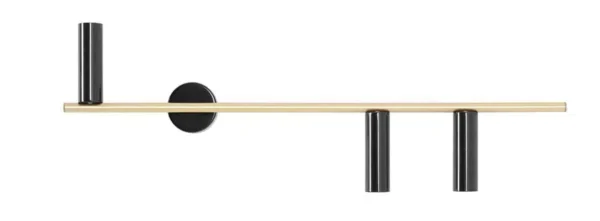 Kinkiet designerski TREVO 3 BLACK BRASS (prawy) 1083Y40_2 - Aldex