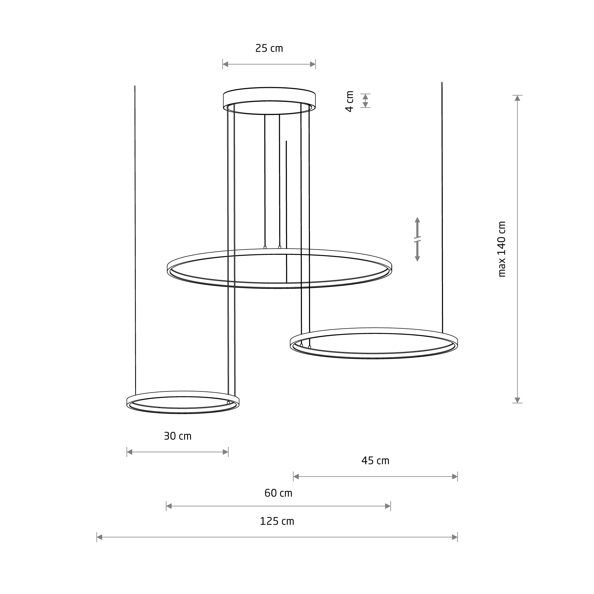Lampa wisząca CIRCOLO LED 4000K 60/45/30 4000K 10867 - Nowodvorski Lighting - obrazek 3