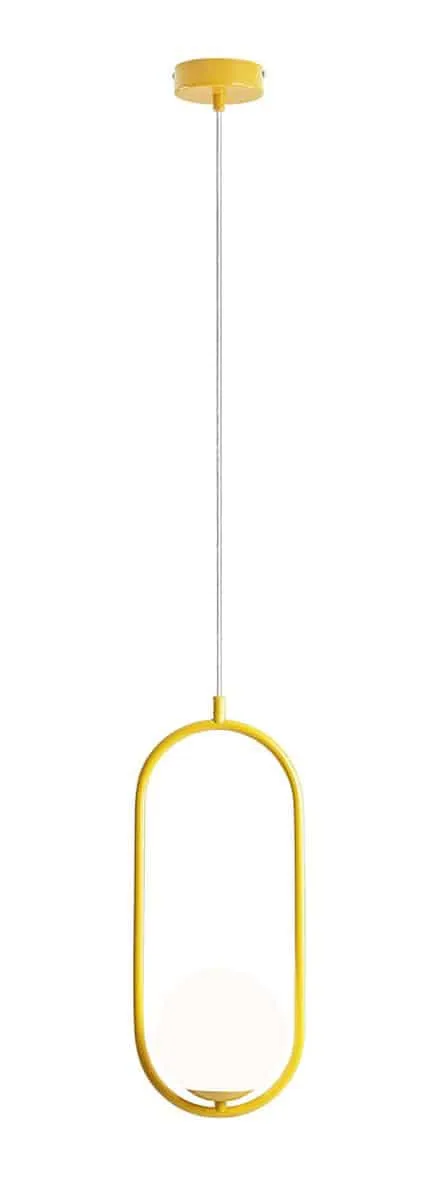 Lampa wisząca designerska RIVA MUSTARD 1086G14 - Aldex