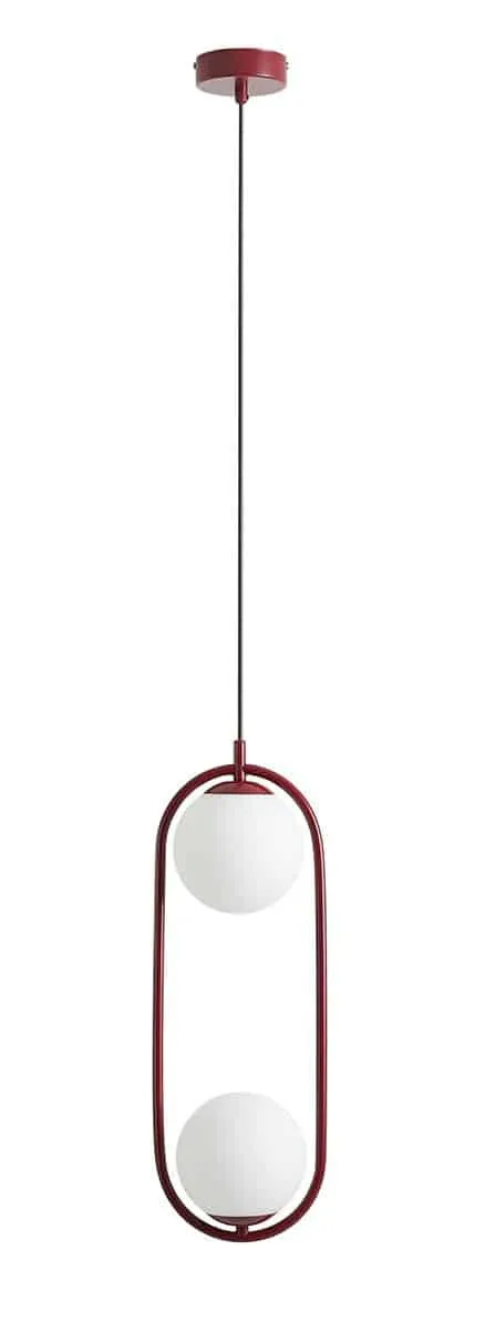 Lampa wisząca designerska RIVA 2 RED WINE 1086H15 - Aldex