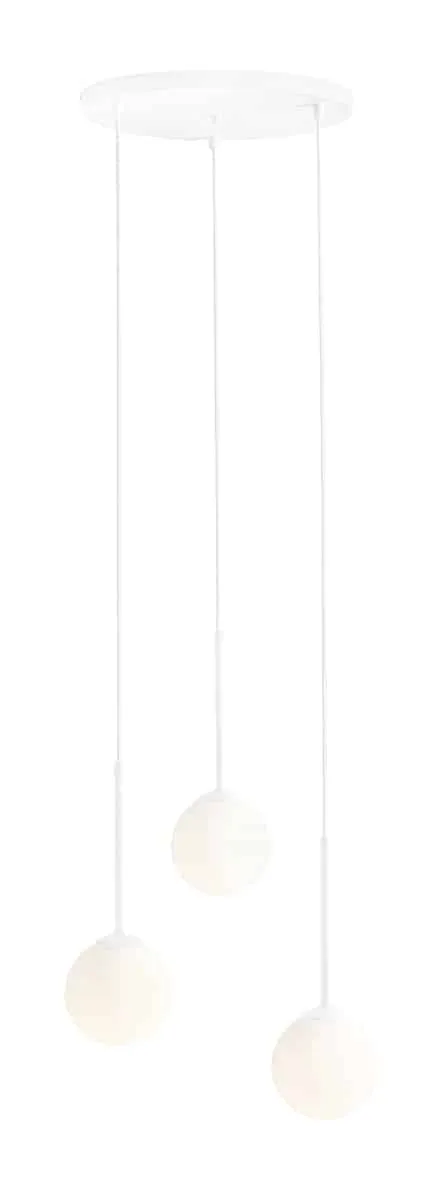 Lampa wisząca nowoczesna BOSSO 3 RING WHITE 1087E_R - Aldex