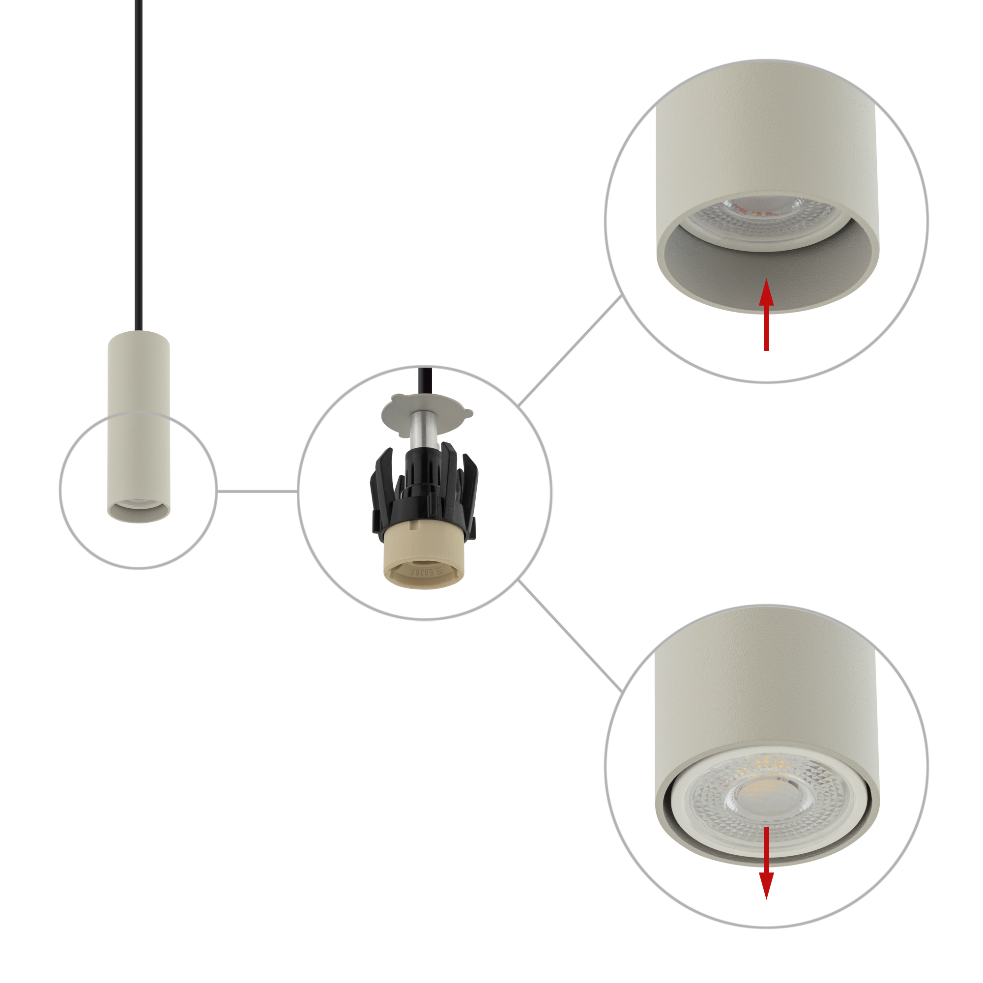 Lampa wisząca FOURTY S SILK GRAY 10900 - Nowodvorski Lighting - obrazek 4