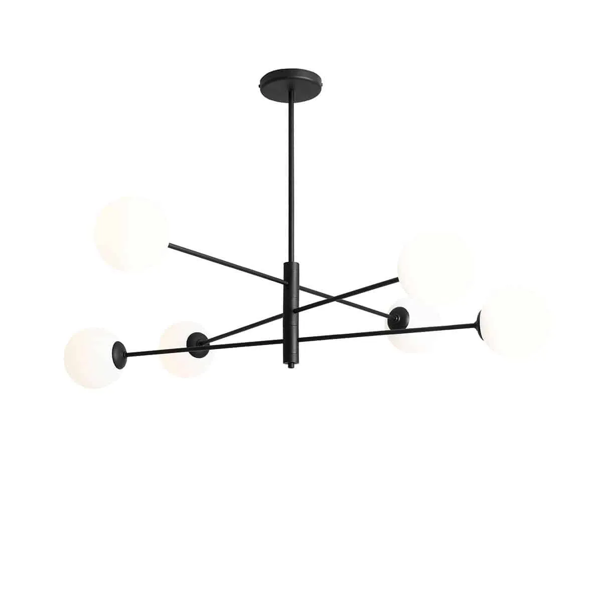 Plafon w stylu vintage czary nad stoł HOMME 6 BLACK 1090PL_K1 - Aldex