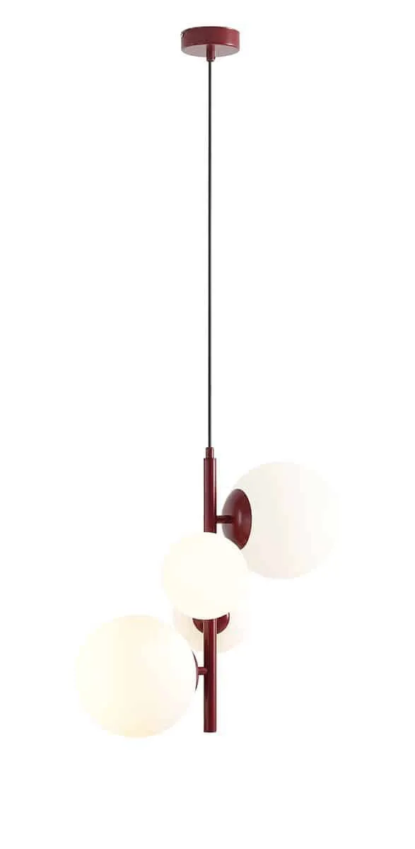 Lampa wisząca designerska BLOOM 4 RED WINE 1091L15 - Aldex