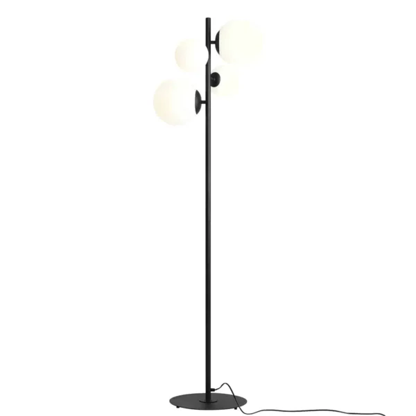 Lampa stojąca podłogowa czarna do sypialni BLOOM BLACK 1091A1 - Aldex