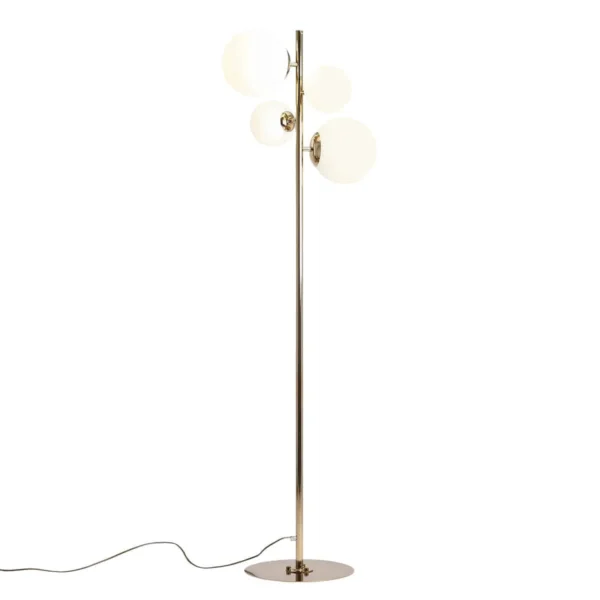 Lampa stylowa podłogowa złota do salonu BLOOM GOLD 1091A30 - Aldex