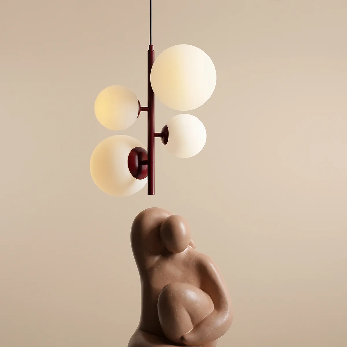 Lampa wisząca designerska BLOOM 4 RED WINE 1091L15 - Aldex - obrazek 5
