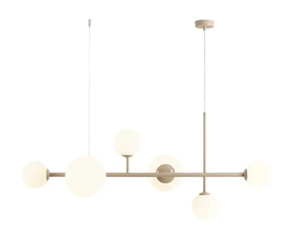 Lampa wisząca designerska DIONE 6 BEIGE 1092K17 - Aldex
