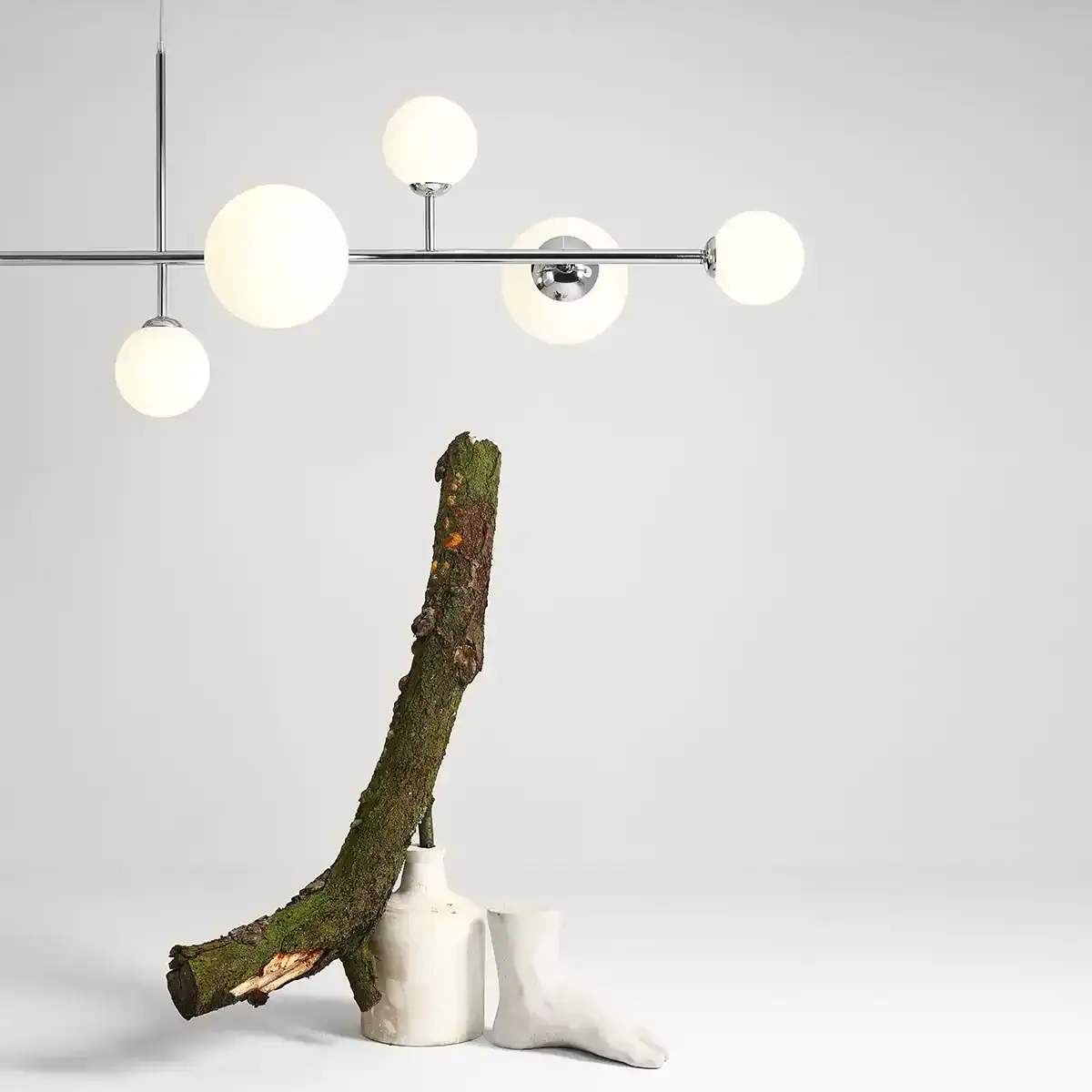 Lampa stylowa nowoczesna do salonu wisząca DIONE 6 CHROME 1092K4 - Aldex - obrazek 2