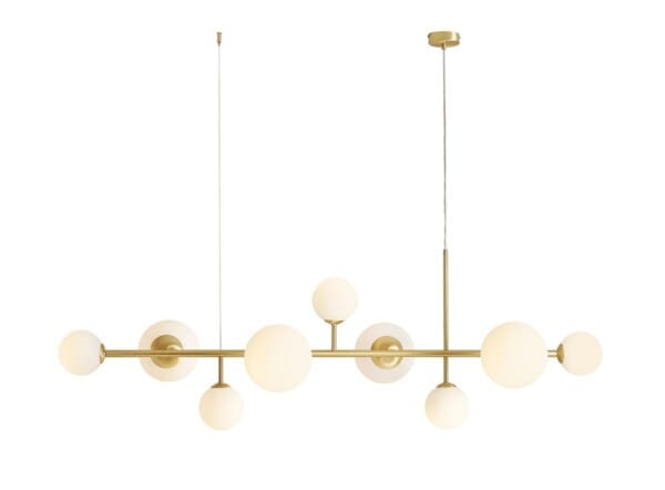 Lampa wisząca elegancka DIONE 9 BRASS 1092N40 - Aldex