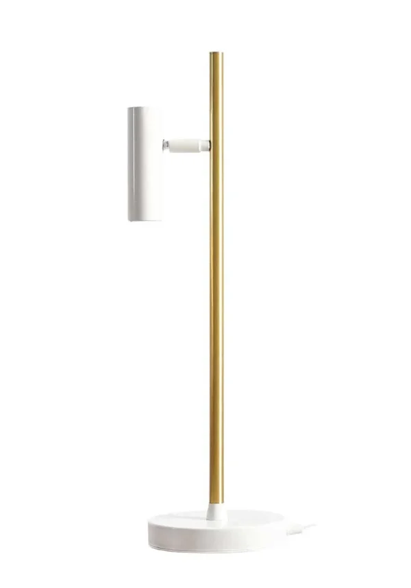 Lampka biurkowa designerska TREVO WHITE BRASS 1097B40 - Aldex