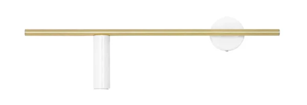 Kinkiet nowoczesny designerski  TREVO WHITE BRASS (lewy) 1097C40 - Aldex