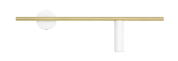 Kinkiet nowoczesny designerski  TREVO WHITE BRASS (prawy) 1097C40_2 - Aldex