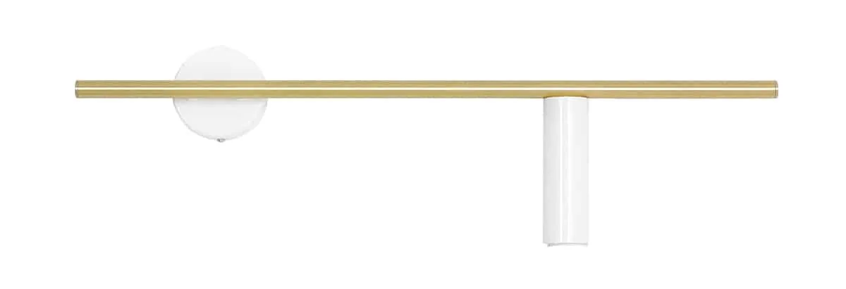 Kinkiet nowoczesny designerski TREVO WHITE BRASS (prawy) 1097C40_2 - Aldex