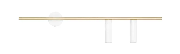 Kinkiet nowoczesny designerski TREVO 2 WHITE BRASS (prawy) 1097D40_2 - Aldex