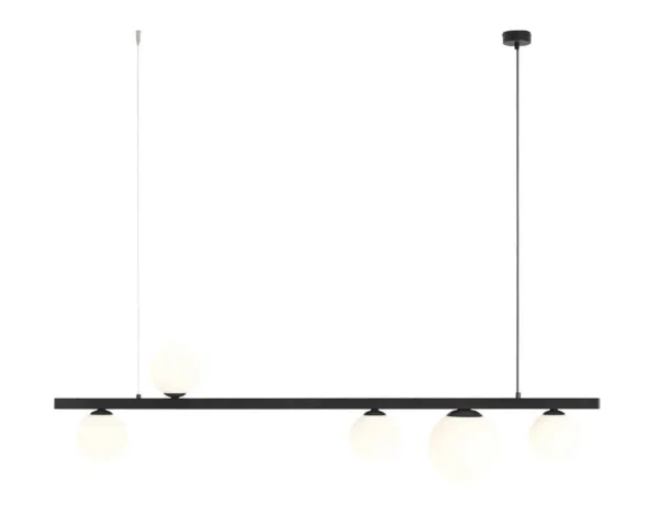 Lampa wisząca designerska GARDA 5 BLACK 1099F1 - Aldex