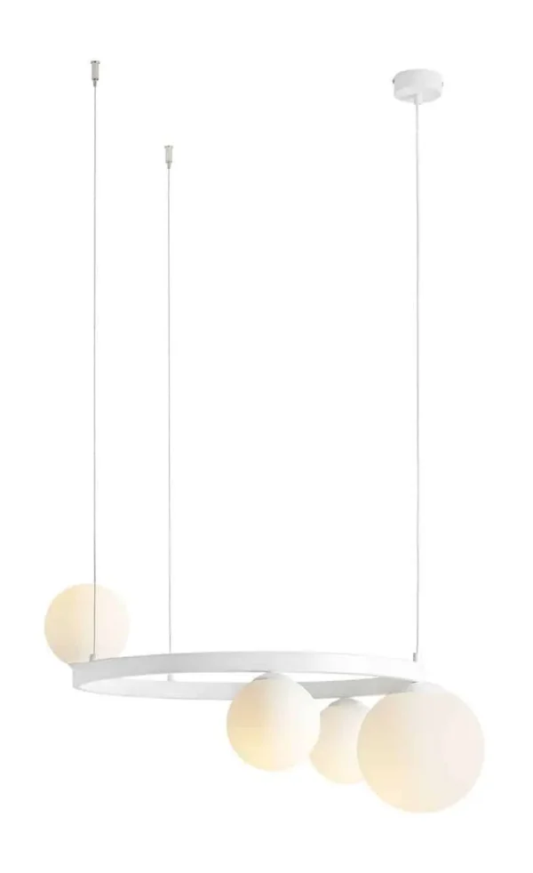Lampa wisząca designerska GARDA 4 RING WHITE 1099L_R - Aldex